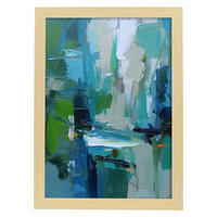 POSTER Abstraktes A3 Rahmen Aus Hellem Holz - Beige, Papier (29.7/5/42cm) - Nacnic