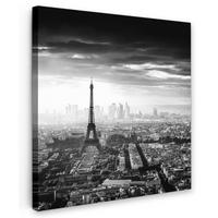 LEINWANDBILD Paris - Skyline - Eiffelturm - Stadt - Wolken 20x20 cm - Dunkelgrau, Textil (20/20cm) - MuchoWow