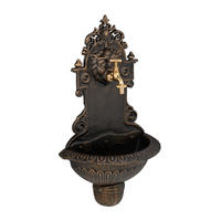 WANDBRUNNEN - Kupferfarben, Metall (18/35/61cm) - Relaxdays