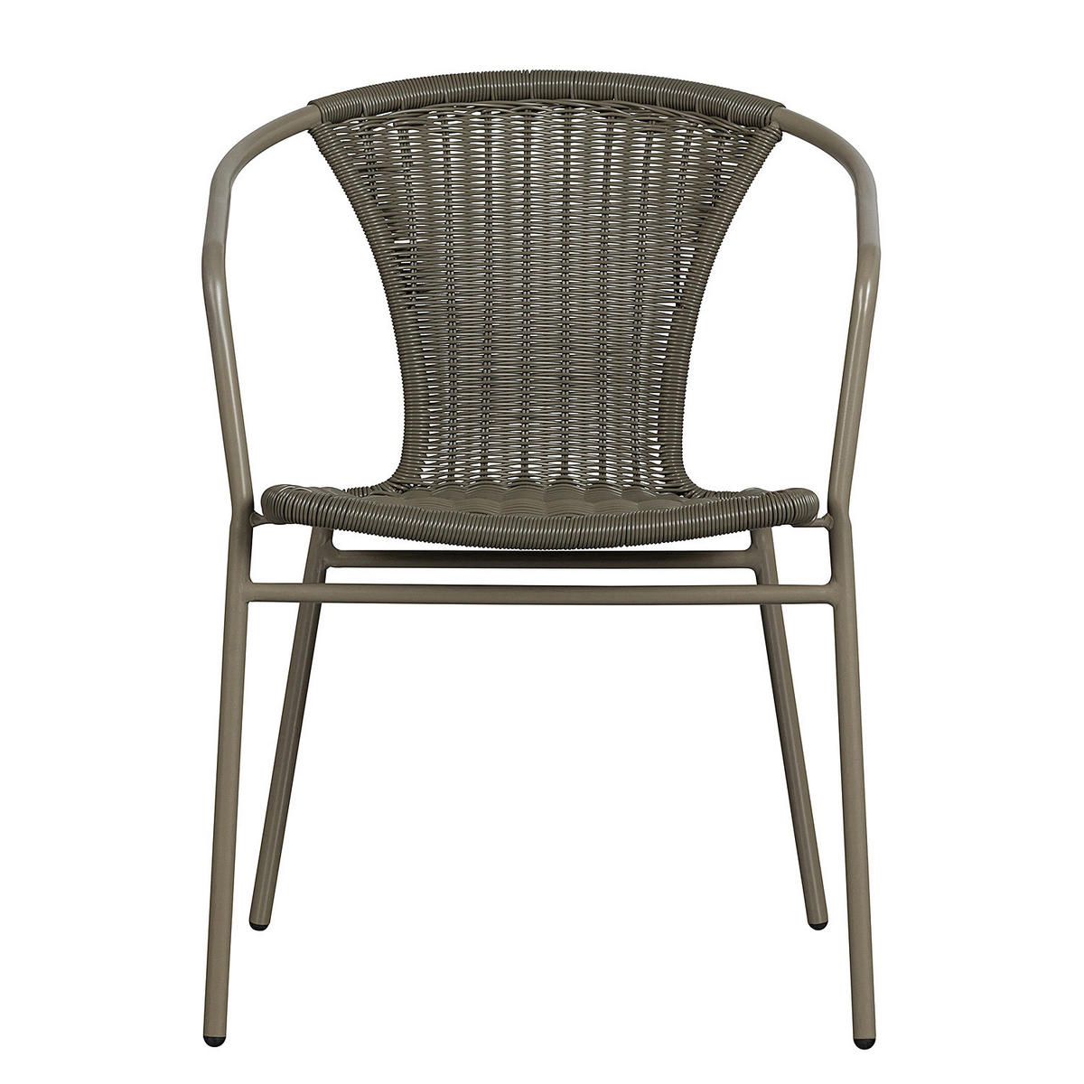 GARTENSTUHL - 4er-Set - Kunststoff - Olivgrün, Kunststoff/Metall (75/56/54cm) - home24