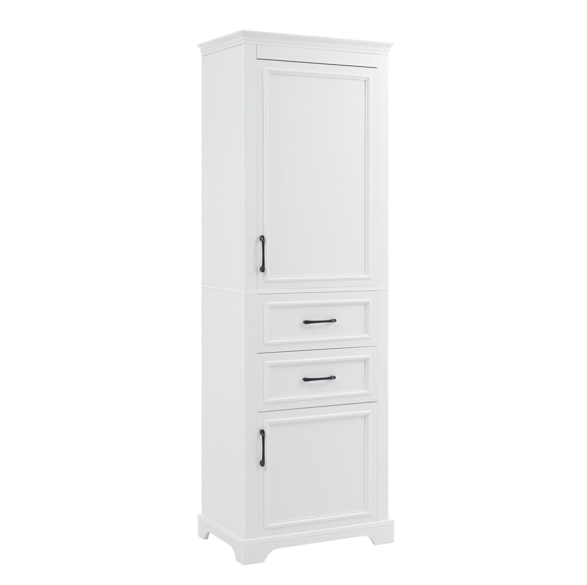 BADZIMMERSCHRANK 60 x 40 x 180 cm Weiß MDF - Weiß, Holzwerkstoff (40/180/60cm) - Beauniv