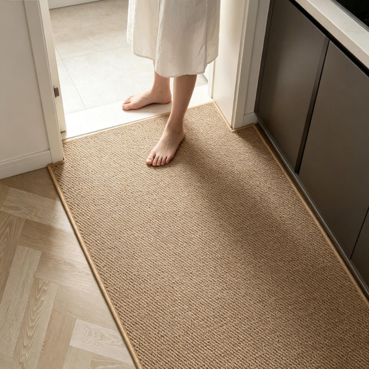TEPPICH, Sisal-Optik, Kamelgelb, 200 × 140 cm - Gelb, Kunststoff/Textil (140/200cm) - Weltevree