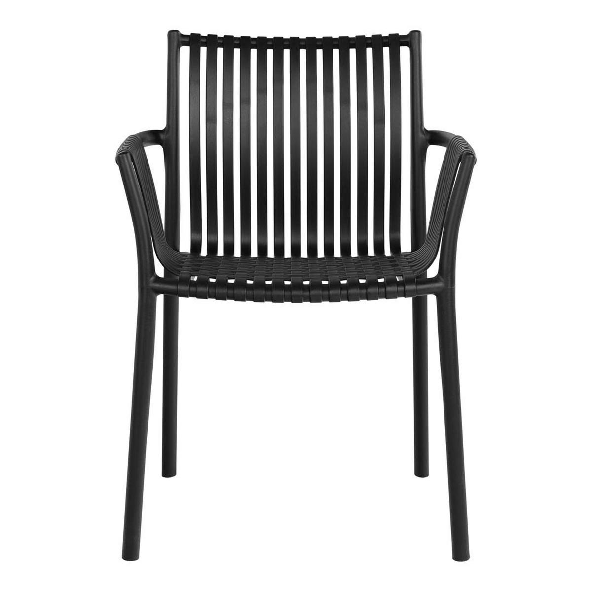 GARTENSTUHL schwarz - Schwarz, Holzwerkstoff (57/83/60cm) - ebuy24