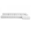 ECKSOFA modulares Sofa Razon-L3 - 380x160x70 cm Weiß Bouclé - Weiß, Holzwerkstoff/Textil (380/160cm) - ALTDECOR