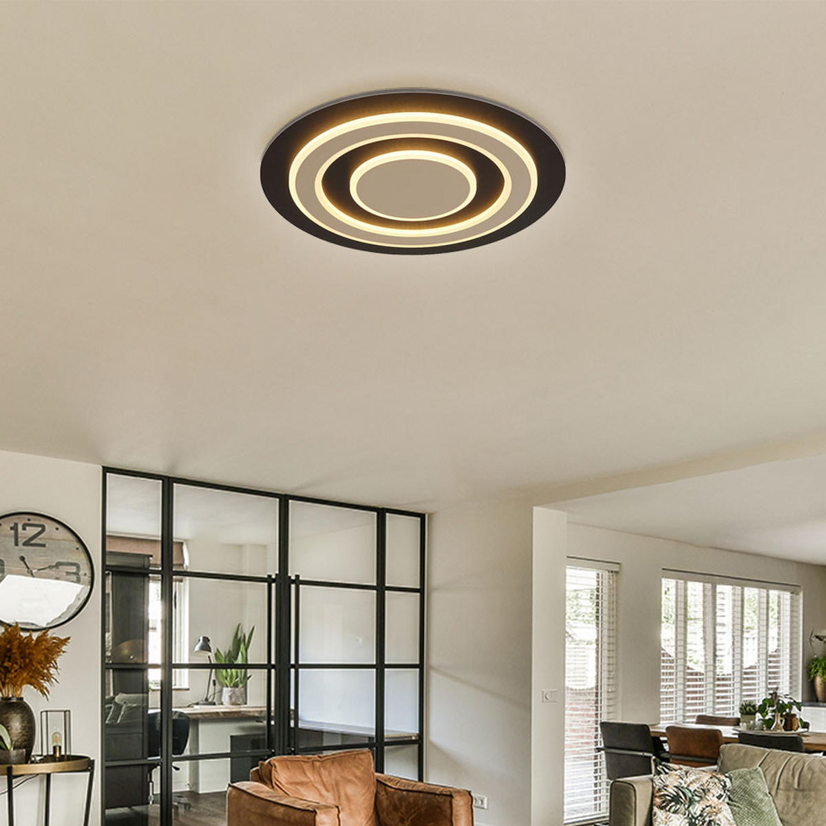 LED DECKENLEUCHTE Metall Champagner - Champagner, Metall (48/48/6.2cm) - Globo Lighting