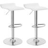 BARHOCKER 2er Set, Höhenverstellbarer, aus Kunstleder Metall - Weiß, Metall (38.5/84/39.5cm) - Woltu