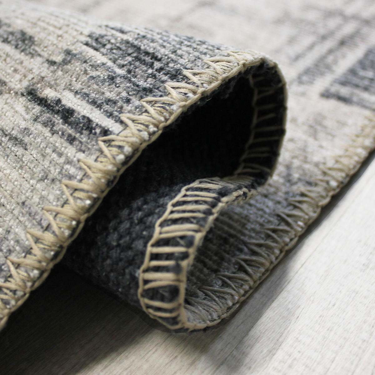 TEPPICH waschbar Abstrakt, Wohnzimmer schmutzabweisend Grau Rechteckig 190x290 - Grau, Textil (190/290cm) - KADIMA DESIGN