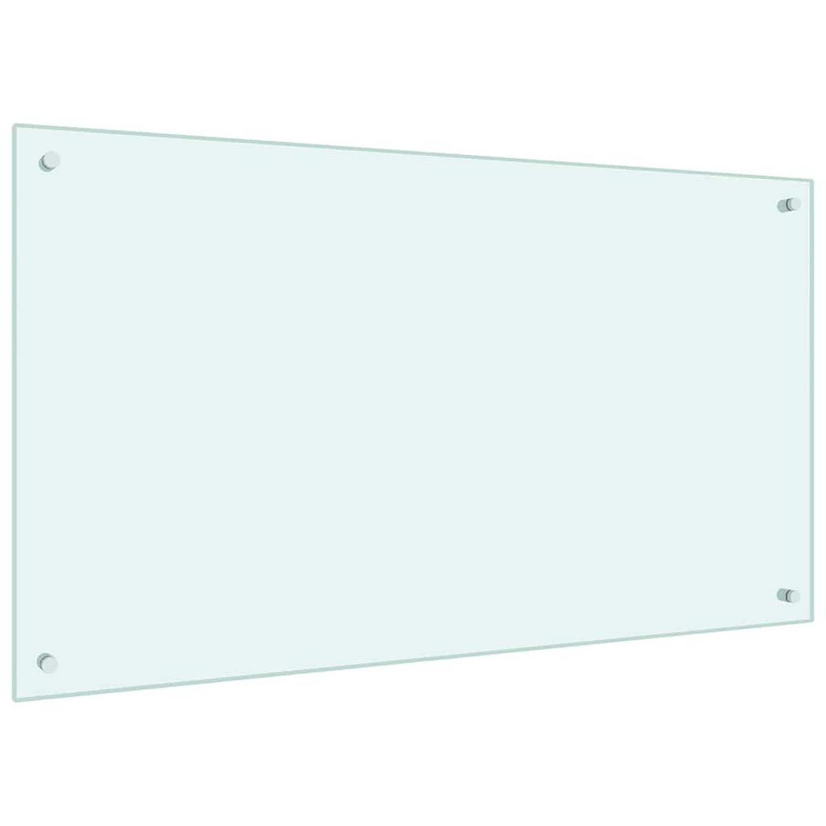 KÜCHENRÜCKWAND Glas 100x60 cm Weiß Wand-Spritzschutz - Weiß, Glas (100/60/0.6cm) - DELUKE