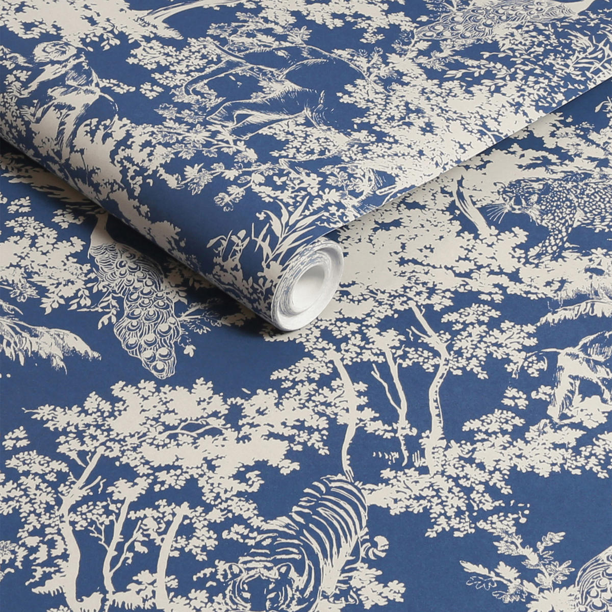 VLIESTAPETE Tier Wald 1000x52cm - Blau, Papier/Kunststoff (52/1000cm) - Joules