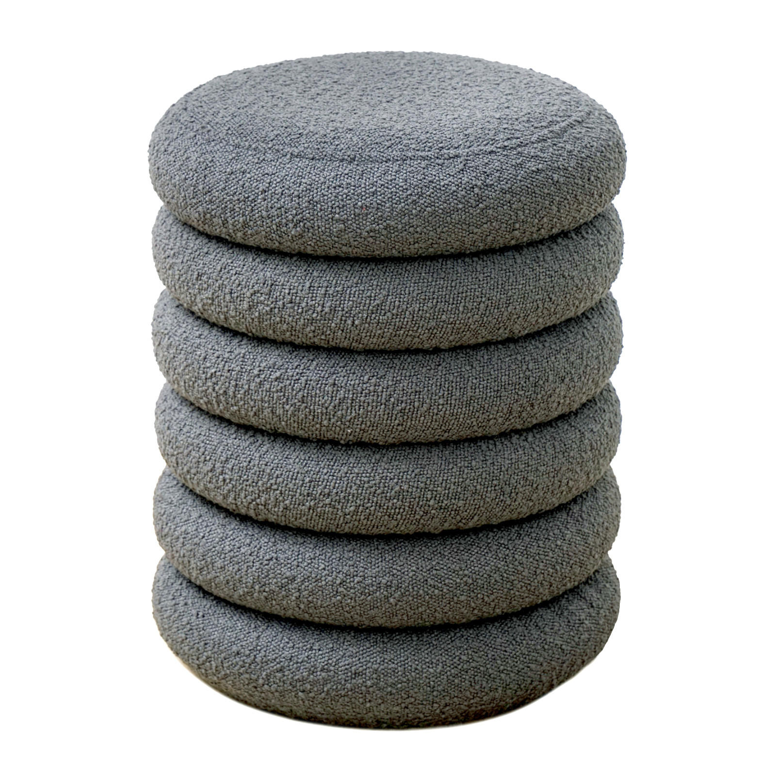 HOCKER BLOSSOM XS mit Stauraum Grau - Grau, Textil (40/43/40cm) - SVITA