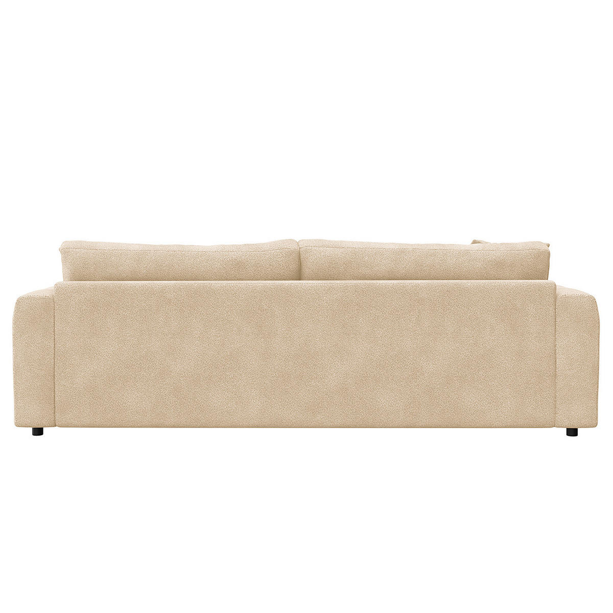3-SITZER SOFA - Beige/Schwarz, Holz/Kunststoff (238/79/106cm) - home24