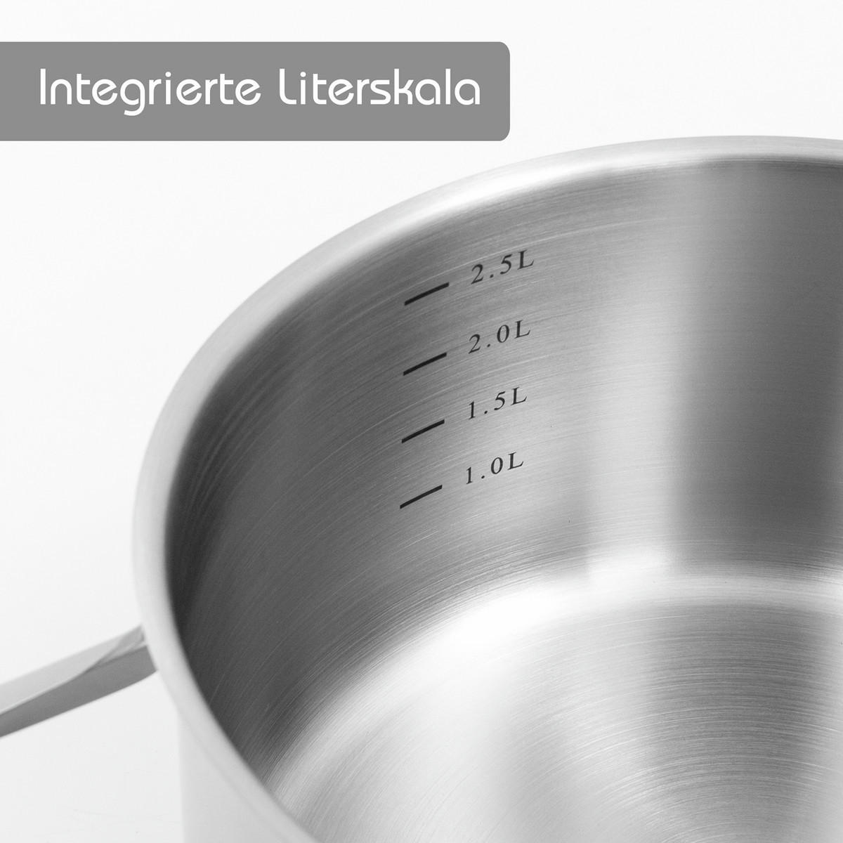 TOPFSET Jara, Edelstahl, Induktion, 9-teilig - Silberfarben, Metall - KOPF