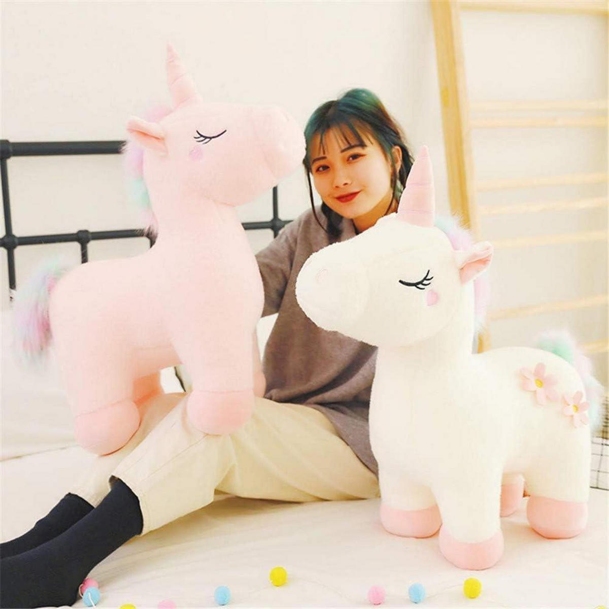 PLÜSCHTIER Einhorn Weiß 30 cm - Multicolor, Textil (15/30cm)