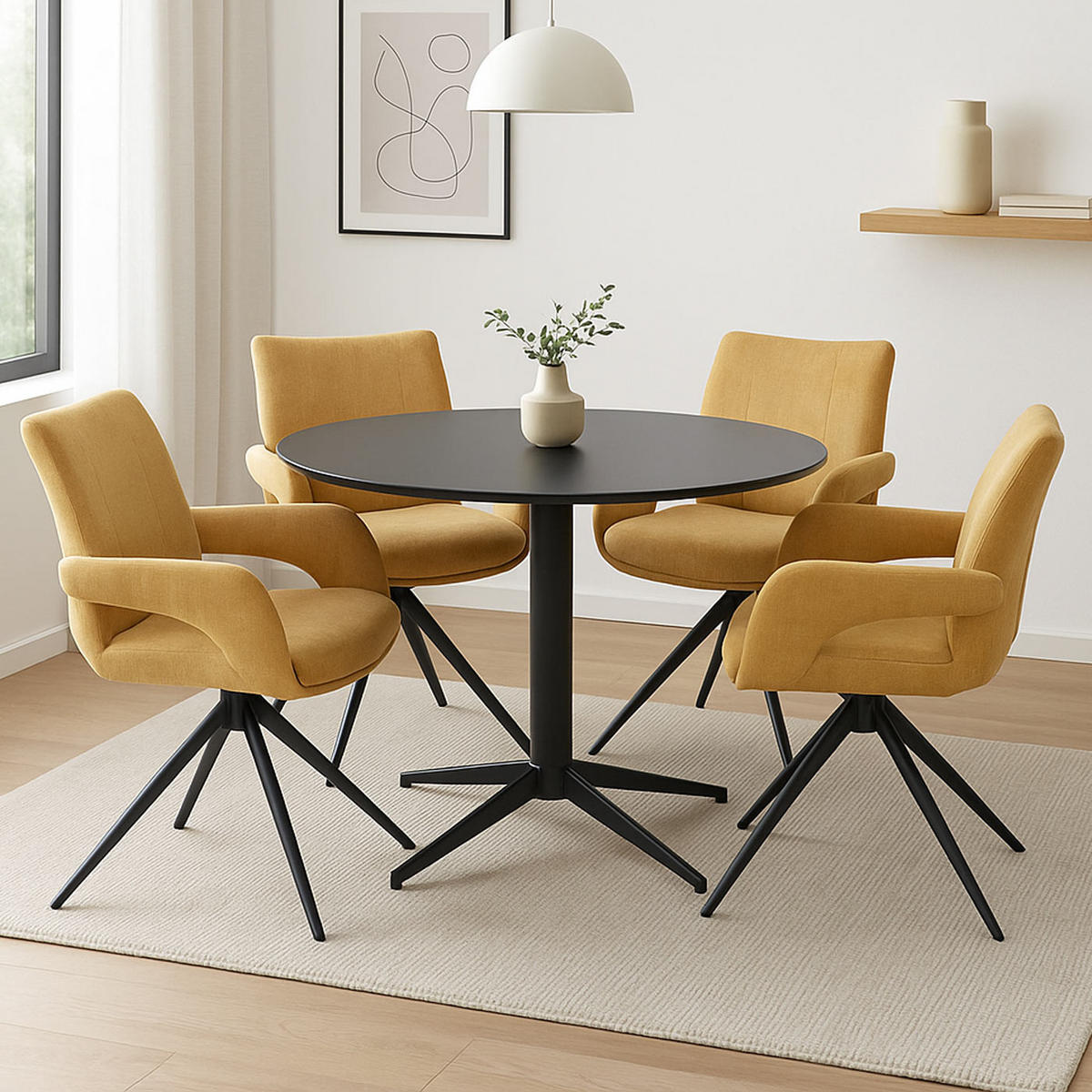 ESSZIMMERSTUHL Gelb - Gelb, Textil (60/90/60cm) - MCW