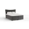 BOXBETT Nevada 160 x 200 cm Doppelbett mit hochwertiger Bonell-Matratze und Topper - Dunkelgrau - Dunkelgrau, Holz (160/200cm) - Panda Möbel