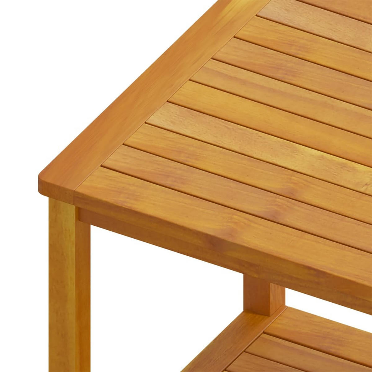 BEISTELLTISCH Natürlicher Outdoor-Stil 45/45/45 cm aus Massivholz Akazie Quadratisch - Braun, Holz (45/45/45cm) - vidaXL