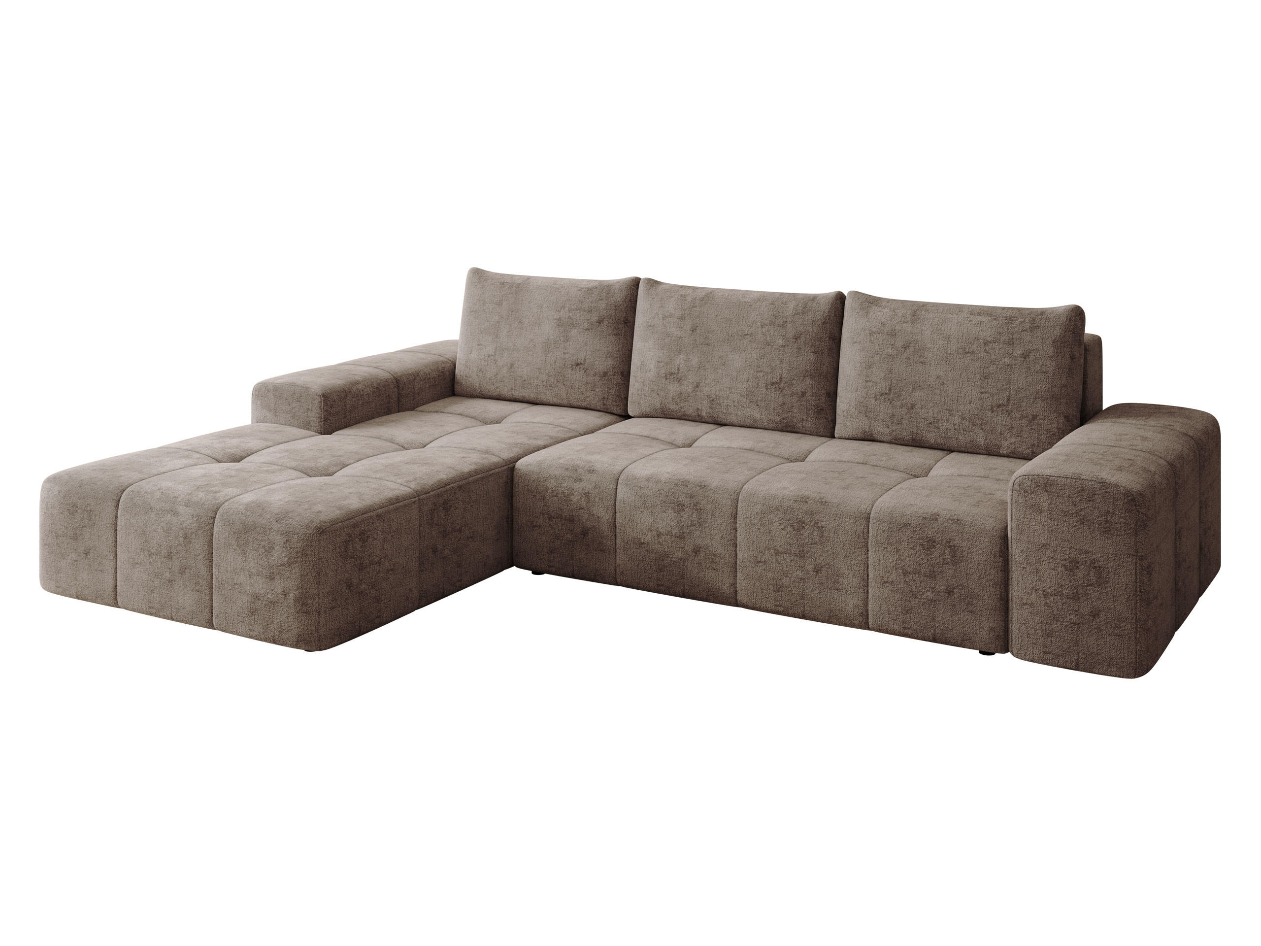 COLTAR Tonseo L, Stanga - negru/maro deschis, material plastic/material textil (275/173cm) - MIRJAN24