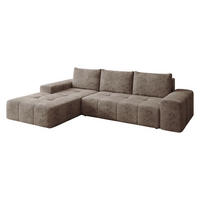 ECKSCHLAFSOFA Tonseo L, Seite: Links - Hellbraun/Schwarz, Holz/Kunststoff (275/173cm) - MIRJAN24