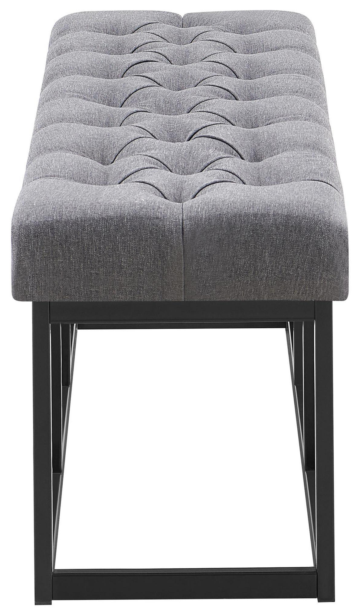 SITZBANK 120/38 cm Stoff Dunkelgrau - Dunkelgrau/Schwarz, Textil/Metall (120/46/38cm) - CLP