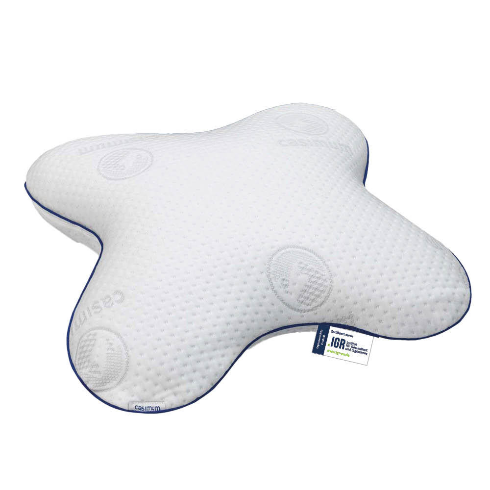 NACKENKISSEN Schmetterlingskissen BUTTERFLY, 56x48x11,5, Seiten- & Seitenkippschläfer, cosyPUR® Memory Foam - Weiß, Textil (48/56cm) - casimum