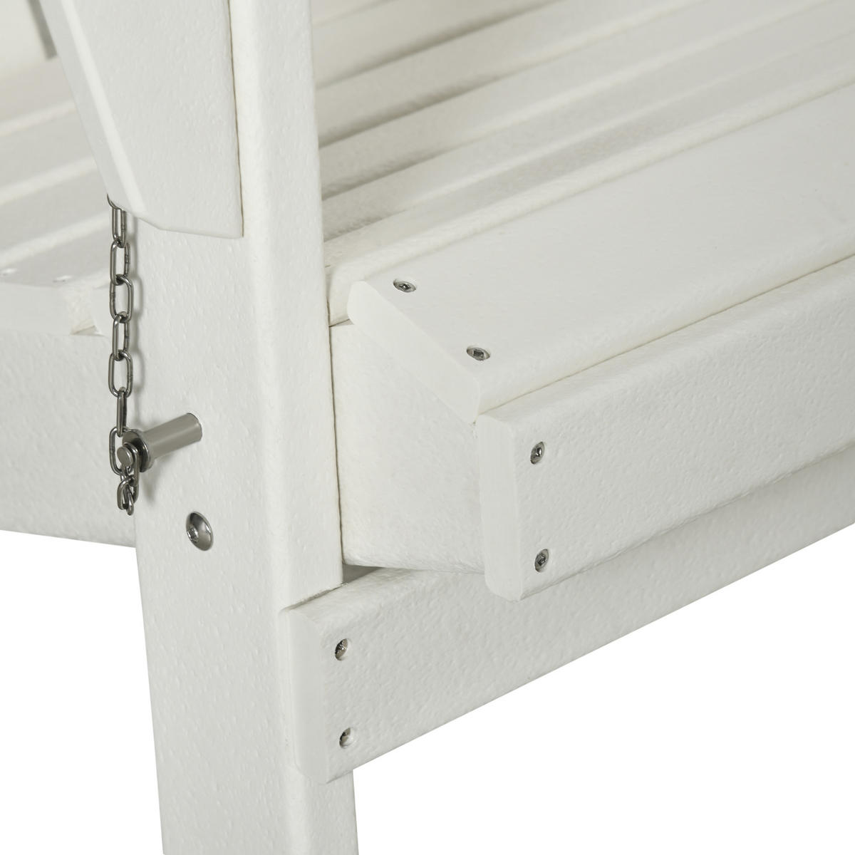 GARTENSTUHL aus HDPE 75x87x93 cm in Weiß mit Klappdesign - Weiß, Kunststoff (75/93/87cm) - Modfu