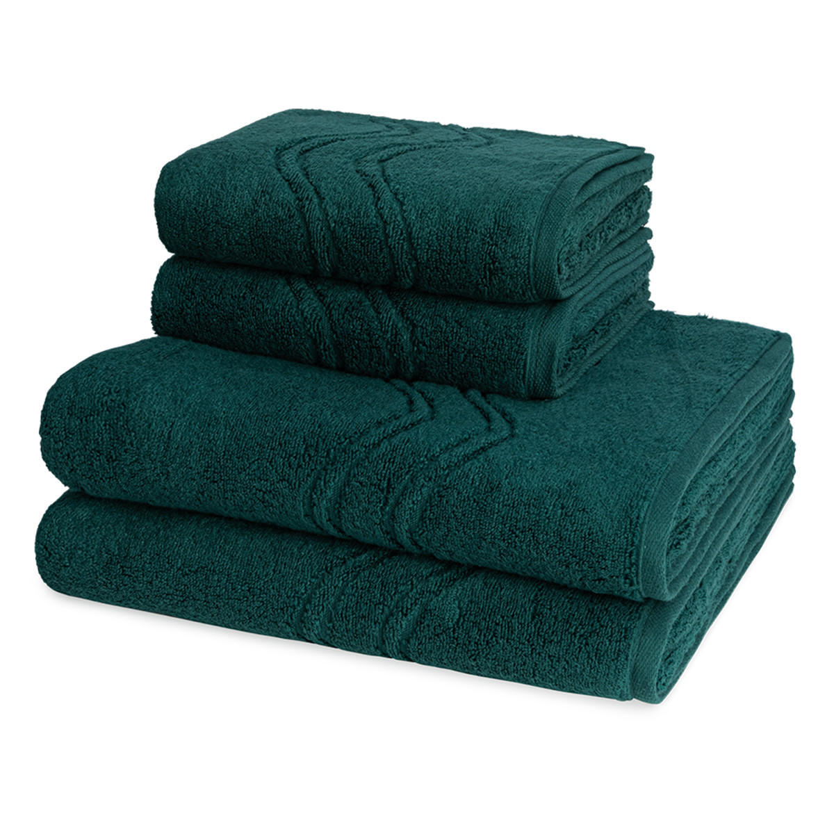 FROTTIERSET Cashmere feeling 4-teilig - Grün, Textil (50/100cm) - Ross