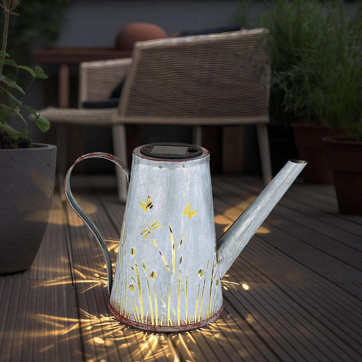 LED AUSSENLEUCHTE Metall Blau - Blau, Metall (27/14/19cm)