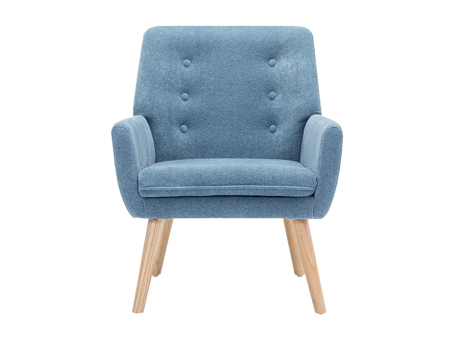 SESSEL mit gerader Rückenlehne - 1 Person - Stoff - Blau - - Blau, Textil (65/79/68cm) - Vente-Unique
