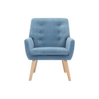 SESSEL mit gerader Rückenlehne - 1 Person - Stoff - Blau - - Blau, Textil (65/79/68cm) - Vente-Unique