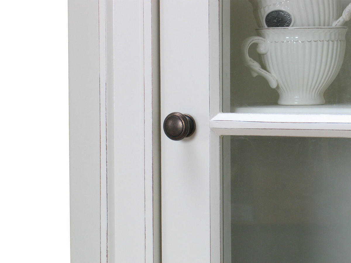 ECKVITRINE Weiß - Weiß, Holzwerkstoff (57/200/55cm) - ebuy24
