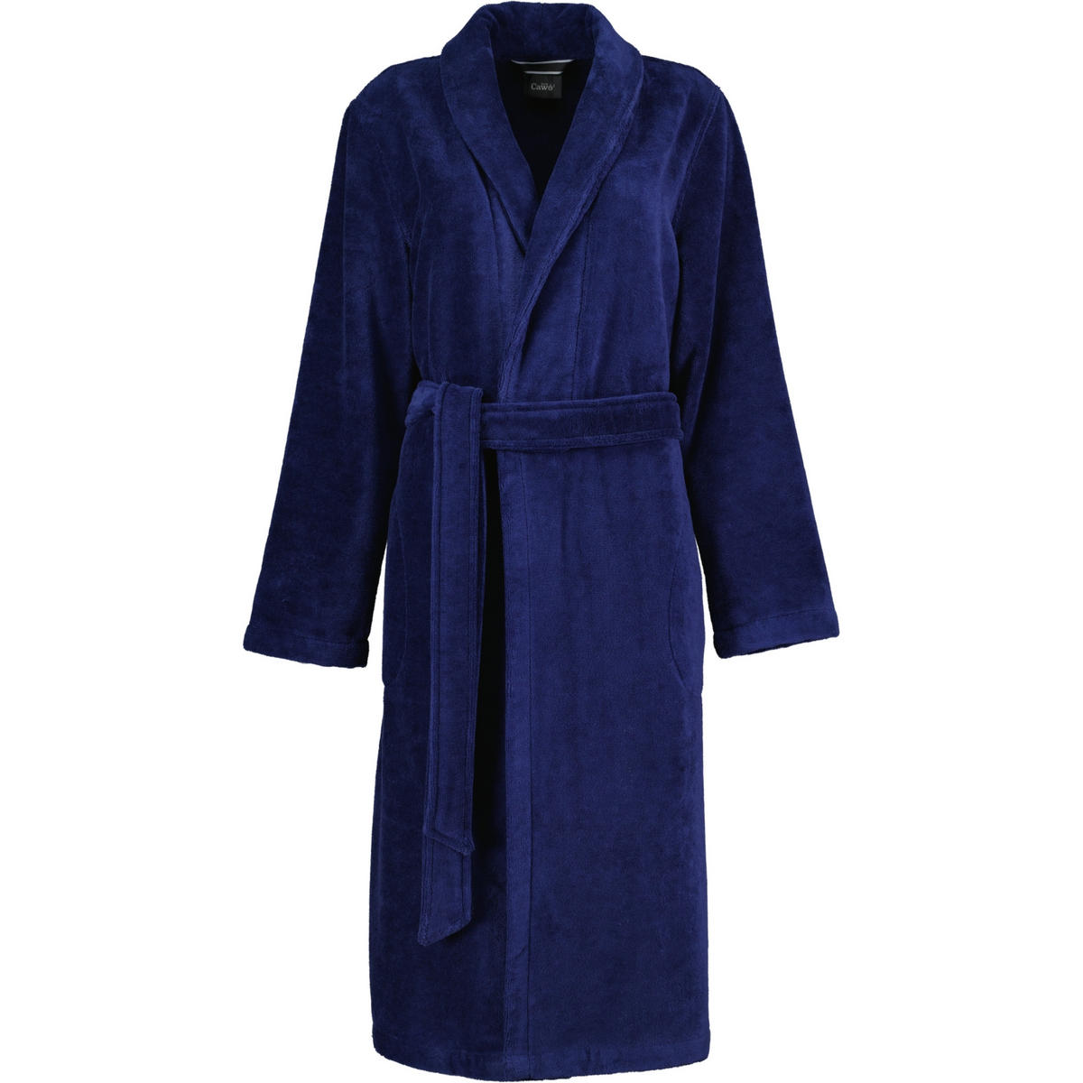 BADEMANTEL DAMEN SCHALKRAGEN 836 MARINE - 11 - Blau, Textil (Mnull) - Cawoe