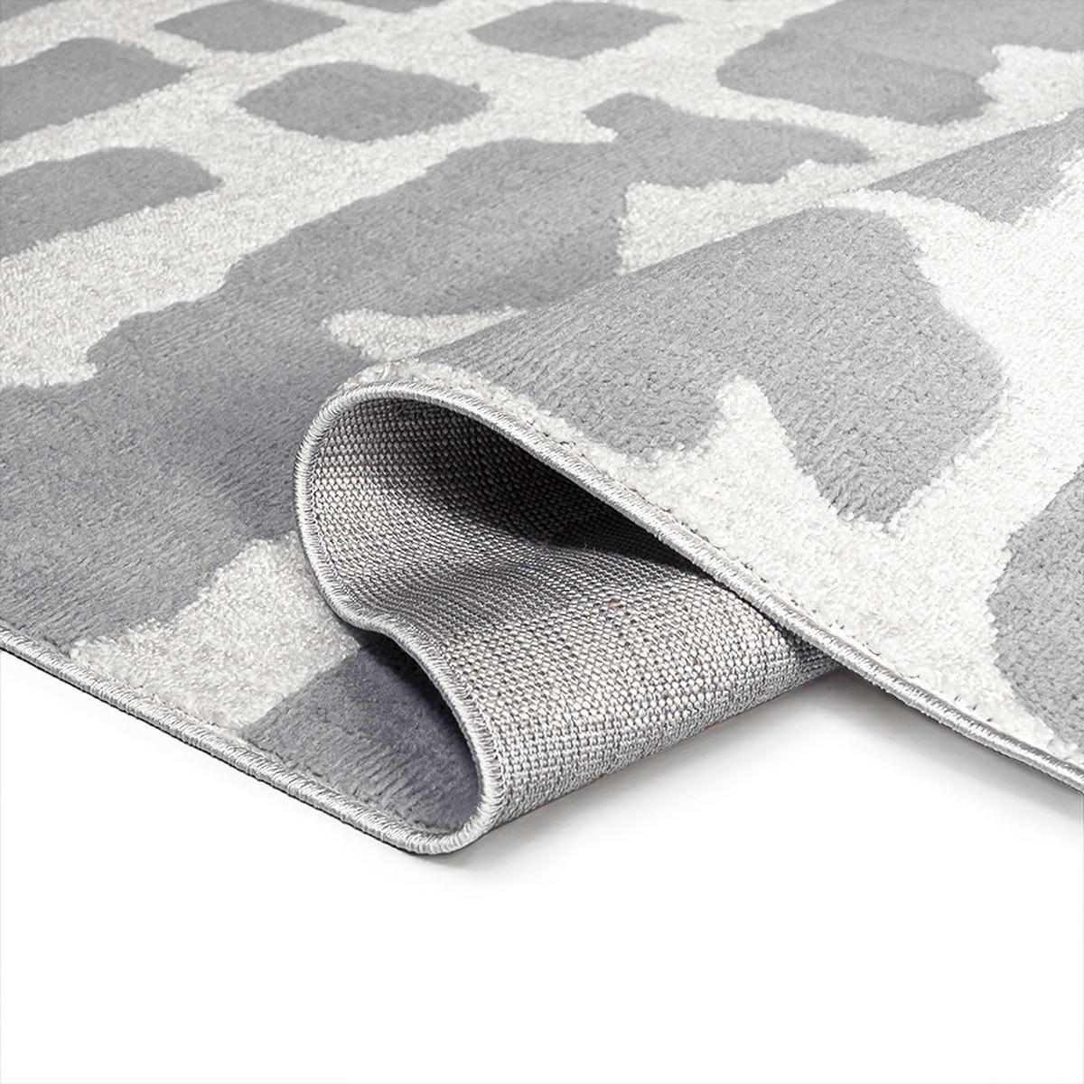 TEPPICH Mataro Paso Mazovia 160x230cm Anthrazit Creme Abstrakt Kurzflor - Anthrazit, Textil (160/230cm) - Mazovia