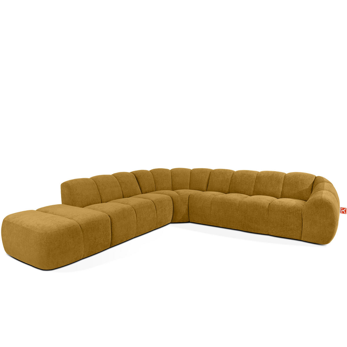 ECKSOFA LINKS FLAVA, Honigfarben - Honig, Holz/Holzwerkstoff (310/314cm) - KONSIMO®
