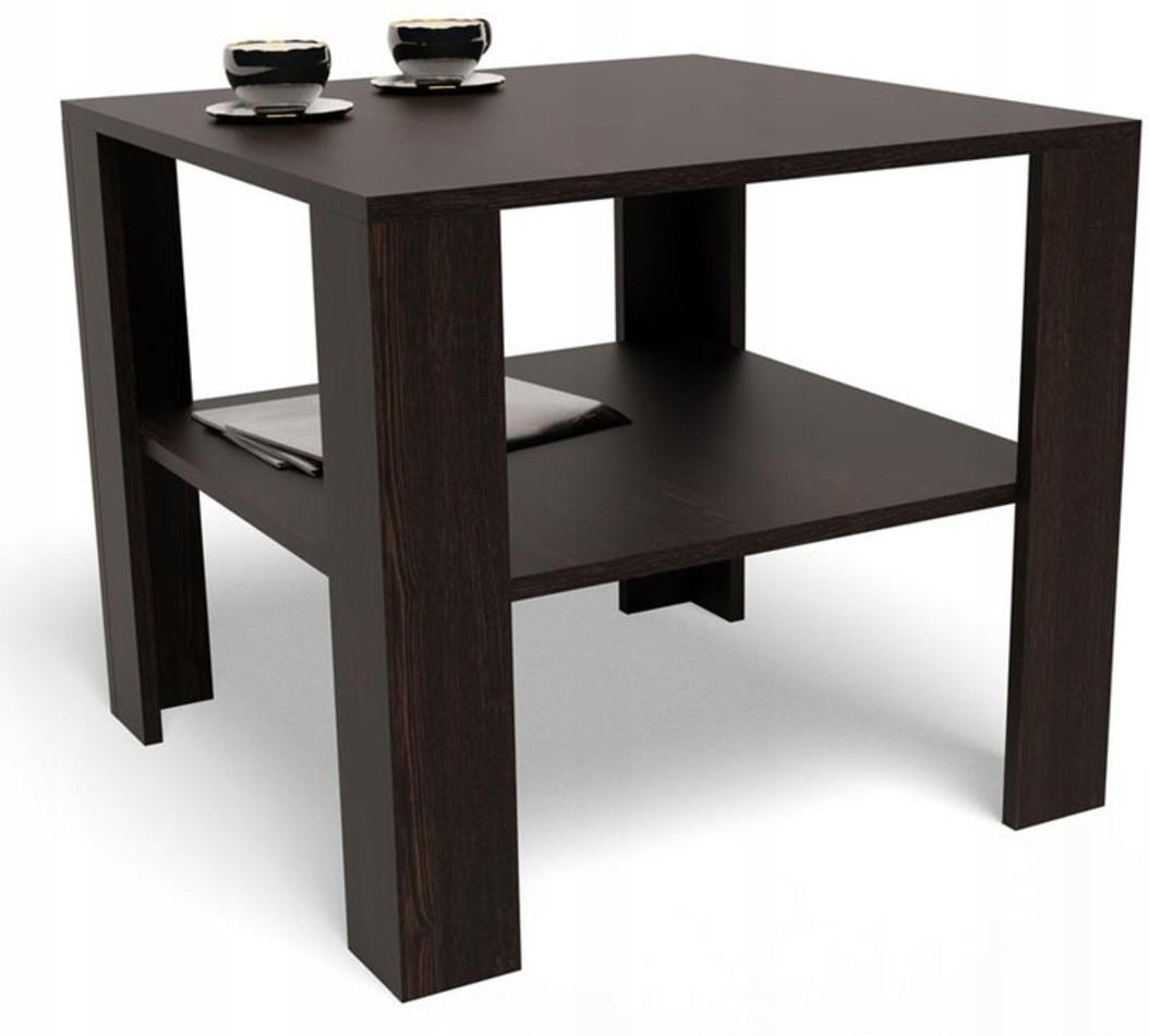 COUCHTISCH HOCH EX3 Wenge 68/68/60 cm - Wengefarben, Holzwerkstoff (68/68/60cm) - Matkam Möbel