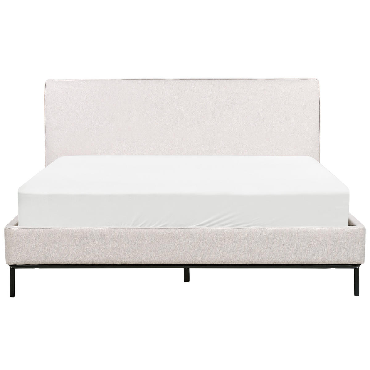 POLSTERBETT mit Lattenrost 160x200 cm Beige Corio - Creme, Textil (160/200cm) - Beliani