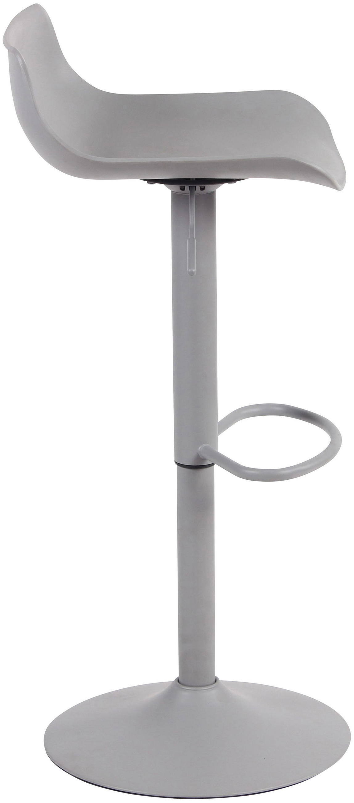 BARHOCKER 4er Set höhenverstellbar Grau JUTO - Kunststoff, 68,5-94x43x44cm - Grau, Kunststoff/Metall (43/75/44cm) - DELUKE