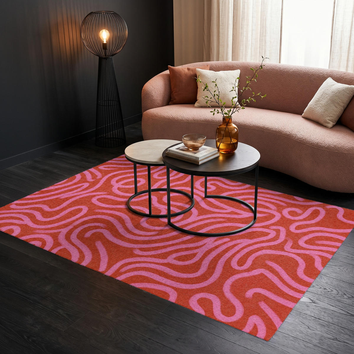 KOBERCE - Ružová - 200x140 cm - červená, textil/plast (200/0.4cm) - OnlyWow