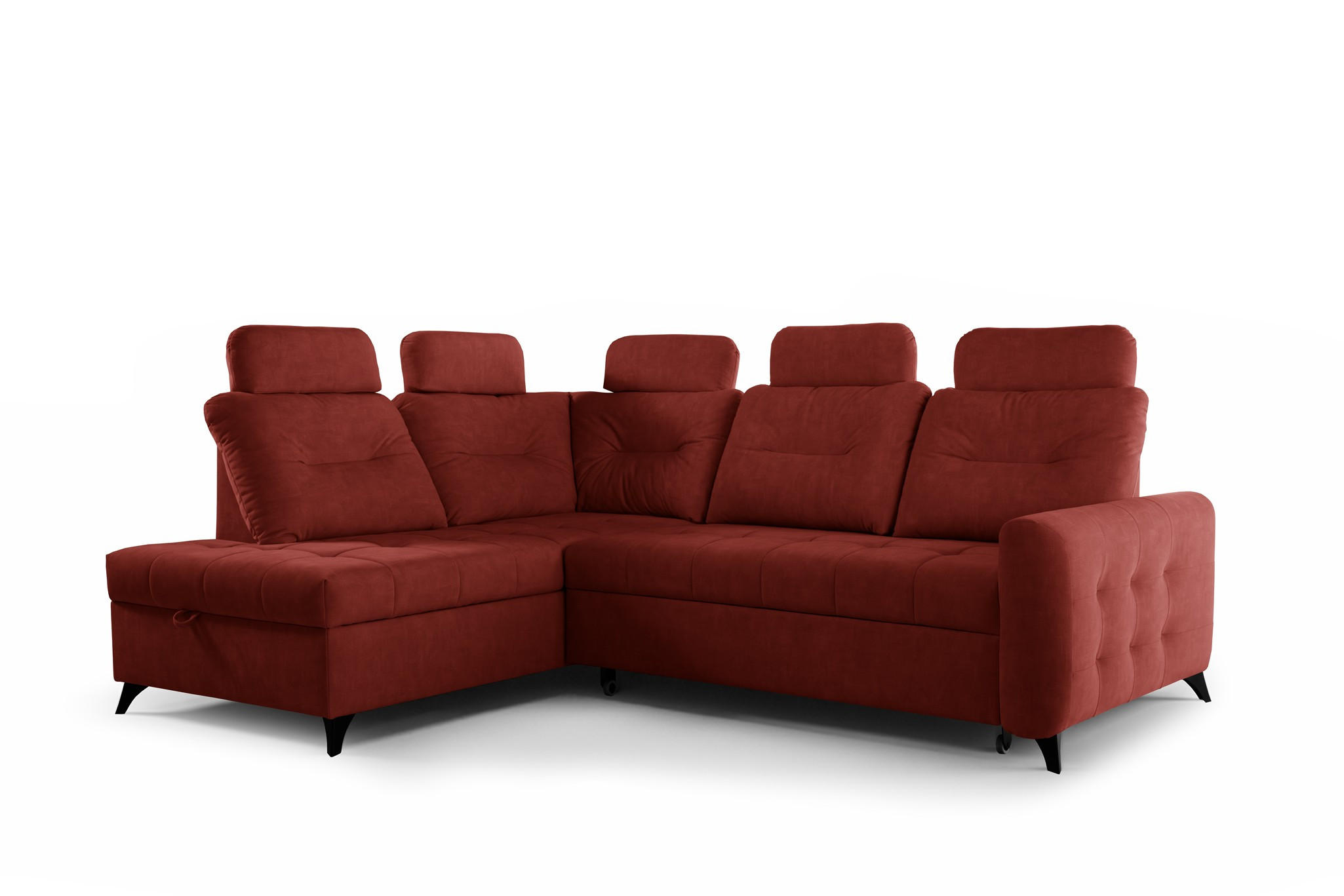 ECKSOFA Wendie - Rot, Holzwerkstoff/Textil (200/250cm) - Fun Möbel