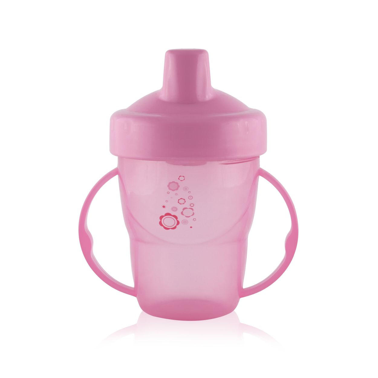 TRINKLERNBECHER Schnabeltasse 210 ml rosa Kunststoff, hartes Mundstück, Haltegriffe, griffe, ab 12 Monaten - Rosa, Kunststoff (7/14/10cm) - Baby Care