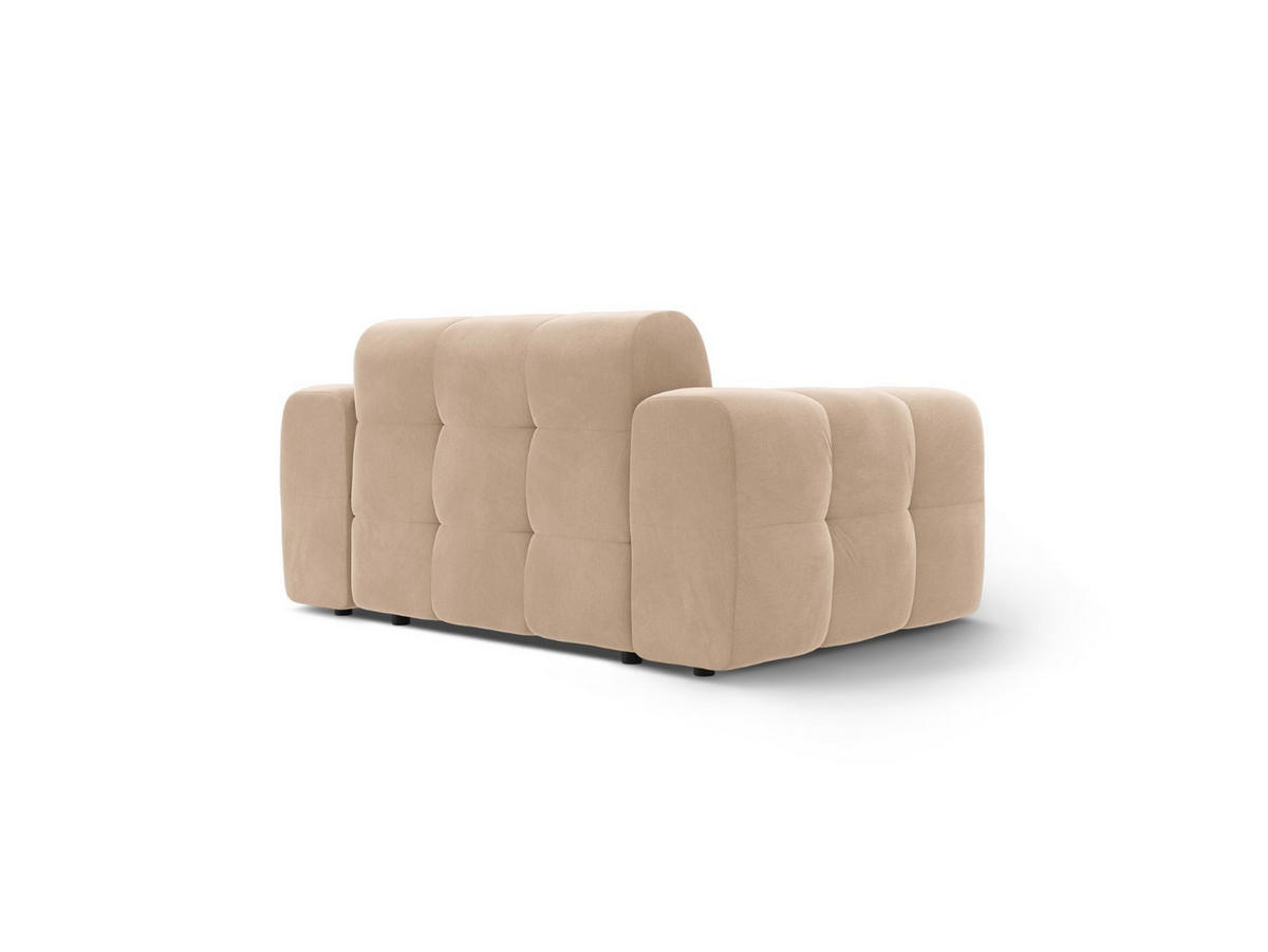 SOFA Kendal aus Samt mandelbeige 2 Sitzplätze - Beige, Textil (156/79/103cm) - Micadoni