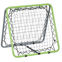 FUSSBALL REBOUNDER, Metall, Grau/Grün/Schwarz, 75 x 75 x 64 cm - Schwarz/Grau, Metall (75/75cm) - HOMCOM