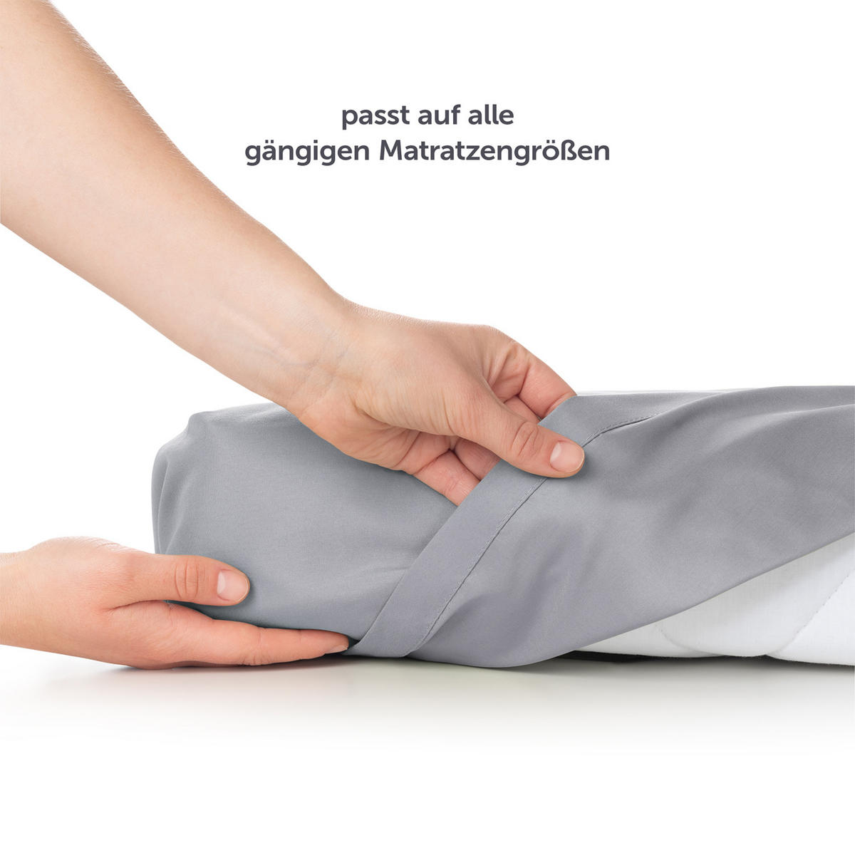 BETTTUCH ohne Gummi 220/275 cm, in Grau - Grau, Textil (275/220cm) - Blumtal