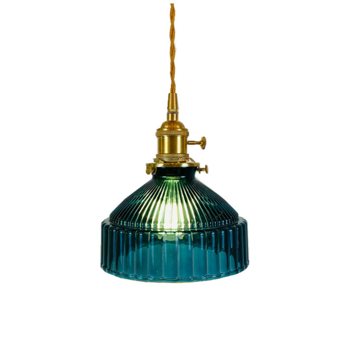 LED-HÄNGELEUCHTE Blau 4W 18/18/20-150 cm - Blau, Glas (18/18/20cm) - Authentics
