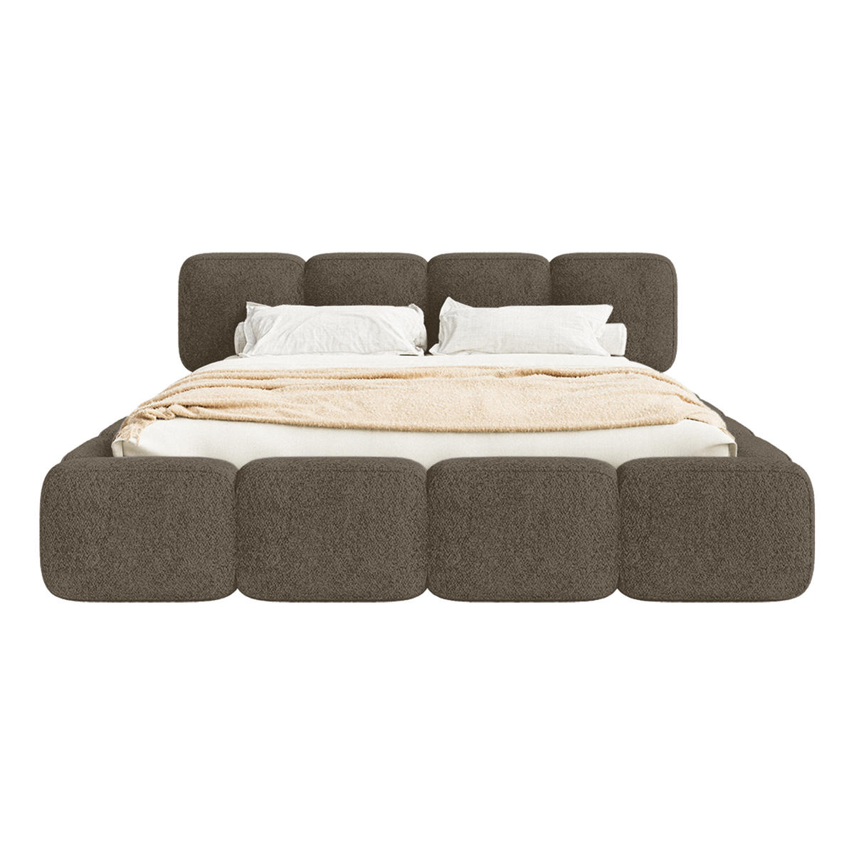 POLSTERBETT BALMONTE 140x200 cm, Braun - Braun, Textil (200/140cm) - Fedve