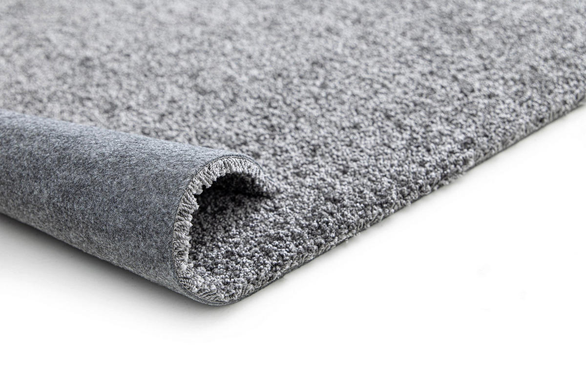 TEPPICH, Einfarbiger, maschinenwaschbarer Anthrazitgrau - Grau, Textil (80/150cm) - AFK Living