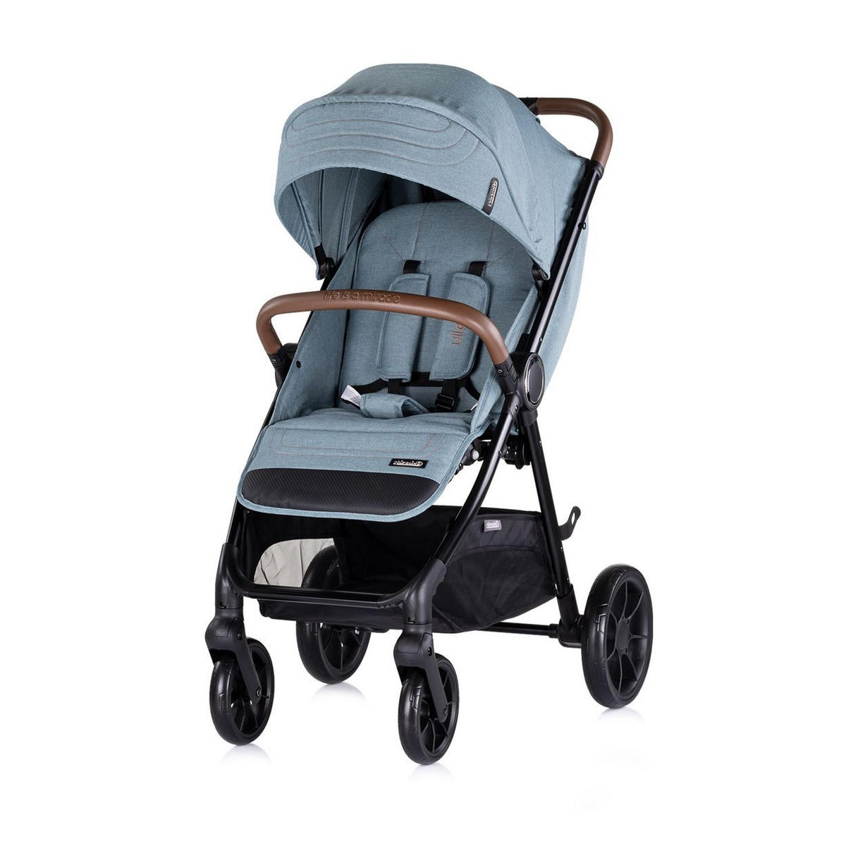 KINDERWAGEN Ultera blau klappbar Korb Federung Hinterradbremse Gurt - Blau, Metall (75/56/102cm) - Chipolino