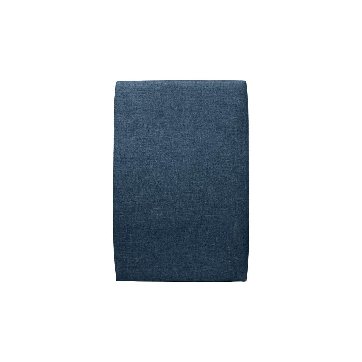KOPFTEIL gepolstertes – ozeanblauer Stoff - 90 cm - Beige/Dunkelblau, Karton/Holz (90/120/10cm) - Sommeil de Plomb