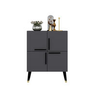 BUFFETSCHRANK makro grau anthrazit - Grau, Holz (35/90/70cm) - Habitat Garten