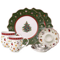 FRÜHSTÜCKS-SET Toy's Delight grün-weiß 6er Set - Weiß/Grün, Keramik (1/1/1cm) - Villeroy & Boch