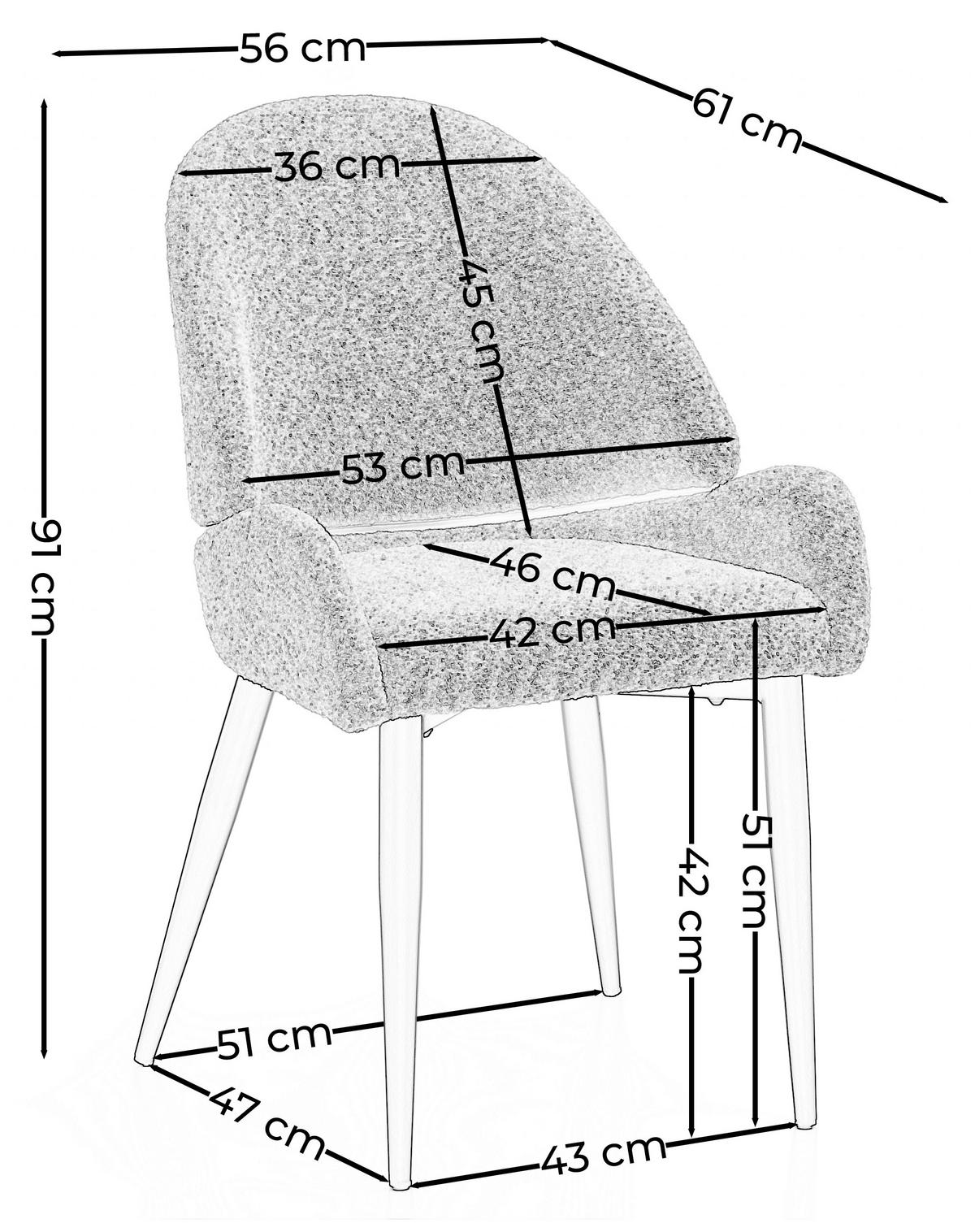 STUHL BERGAMO gepolsterter mit Steppung - dunkelblau - Samt Velour - Blau/Schwarz, Textil/Metall (56/91/61cm) - NEW HOME
